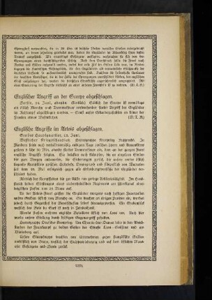 Englischer Angriff an der Scarpe abgeschlagen.