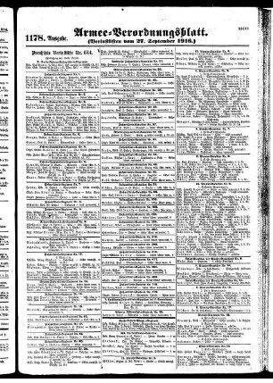1178.Ausgabe. Mittwoch, 27. September 1916