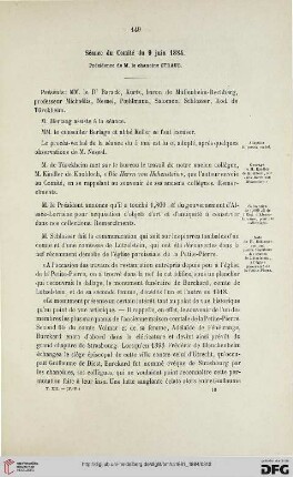 Séance du Comité du 9 juin 1884