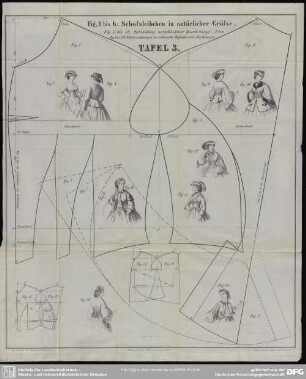 Tafel 3. Schossleibchen in natürlicher Grösse