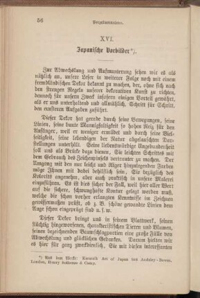 XVI. Japanische Vorbilder.