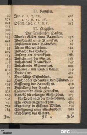 II. Register. Der fürnehmsten Sachen.