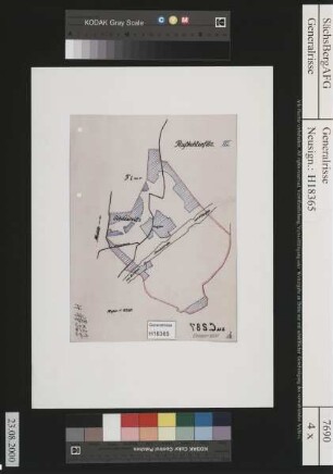 Rußkohlenflöz bei Schedewitz; Beiblatt zu Flurplan C 287 bei Oberhohndorf, Bockwa und Schedewitz