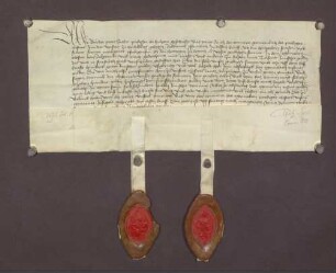 Peter Sieber, Professor der Heiligen Schrift und Prior, und der Konvent des Predigerklosters zu Heidelberg quittieren über 100 Gulden Abschlagszahlung von den von Pfalzgräfin Margarethe ihrem Kloster gestifteten 1.000 Gulden.