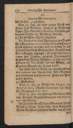 III. Genealogische Remarquen.