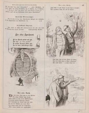 "Ein altes Sprichwort" "Der alte Rath"