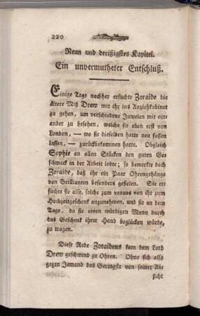 Neun und dreißigstes Kapitel. Ein unvermutheter Entschluß.
