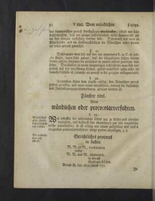Fünfter titel.