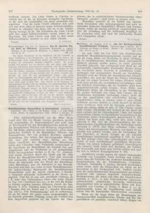 418-419 [Rezension] Molitor, Raphael, Aus der Rechtsgeschichte Benediktinischer Verbände. Bd. 1: Verbände von Kloster zu Kloster