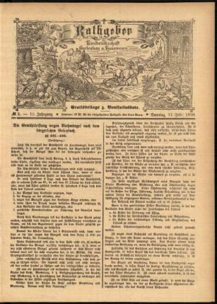 Ausgabe vom Sonntag, den 11. Februar 1900.