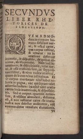 Secundus liber Rhetorices de elocutione.