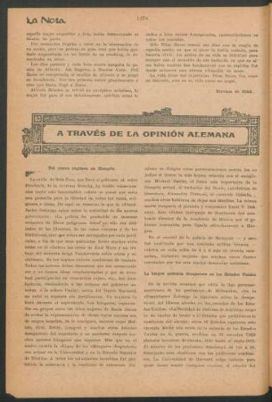 A través de la opinión alemana