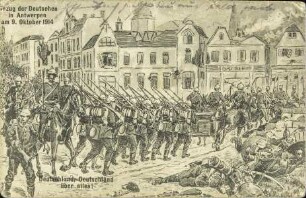 Einzug der Deutschen in Antwerpen am 9. Oktober 1914
