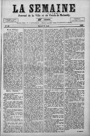 La semaine. 1858-1916
