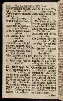 146-165, IX. Aufs Fest der Himmelfahrt Christi. - X. Aufs Heil. Pfingst-Fest.