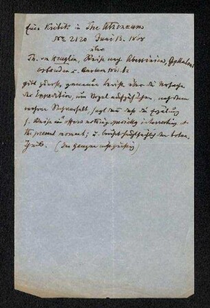 Notiz über eine Veröffentlichung von Theodor Heuglin