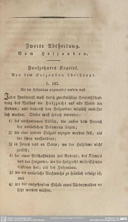 Zweite Abtheilung. Vom Holzanbau