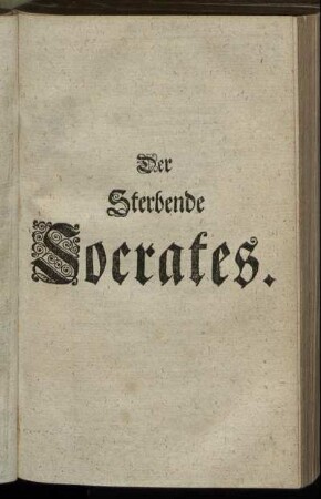 Der Sterbende Socrates