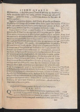 Cap. XXVI. Sospetti del Tiranno contro i Religiosi della Compagnia