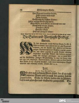 Die Sieben und Viertzigste Predigt.