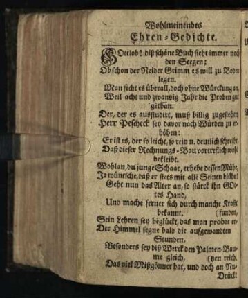 Wohlmeinendes Ehren-Gedichte