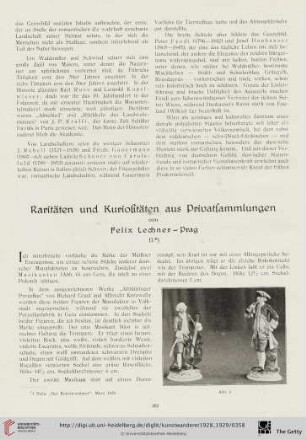 10/11: Raritäten und Kuriositäten aus Privatsammlungen