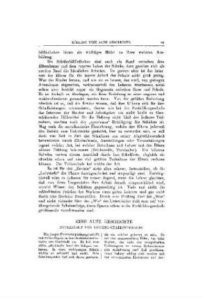 Eine alte Geschichte