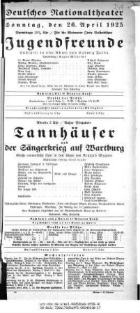 Tannhäuser und Der Sängerkrieg auf Wartburg