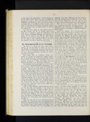 Der Religionsunterricht in der Volksschule