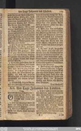 XII. Am Tage Johannis des Täufers.