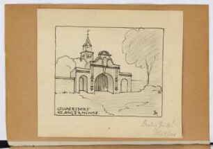 Kirche, Gellmersdorf: Perspektivische Ansicht (aus: Skizzen- und Fotoalbum 29)