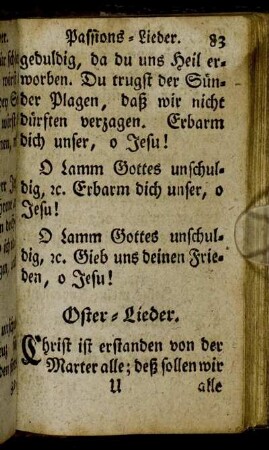 Oster-Lieder. - Pfingst-Lieder.