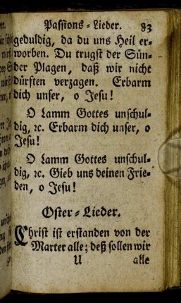 Oster-Lieder. - Pfingst-Lieder.