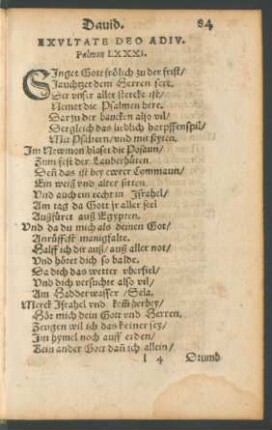 Psalmus LXXXI. - Psalmus XC.