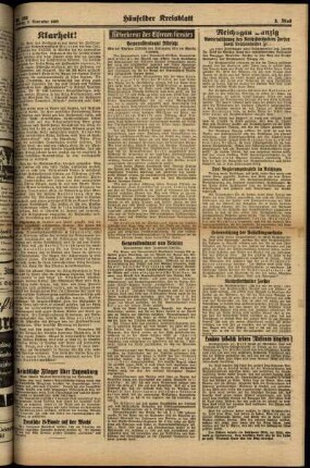 Zweite Ausgabe vom Freitag, den 03. November 1939.