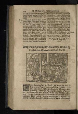Am zwey und zwantzigsten Sonntage nach der H. Dreyfaltigkeit. Evangelium Matth. XVIII.
