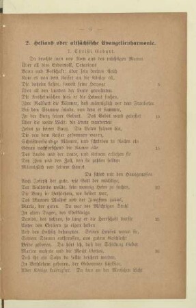 2. Heiland oder altsächsische Evangelienharmonie