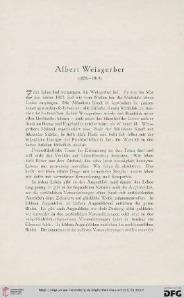 Albert Weisgerber (1878-1915)