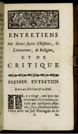 Premier entretien.