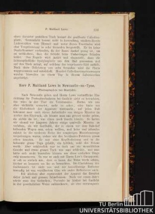 Herr P. Maitland Laws in Newcastle-on-Tyne.