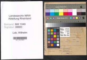Entnazifizierung Wilhelm Lob , geb. 15.08.1896 (Schlosser)