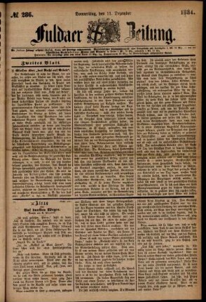 Ausgabe vom Donnerstag, den 11. Dezember 1884.
