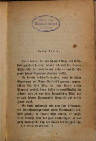 Das grosse Loos : Roman von Ewald August König. 3