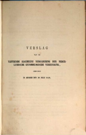 Tijdschrift voor entomologie. 3. 1860