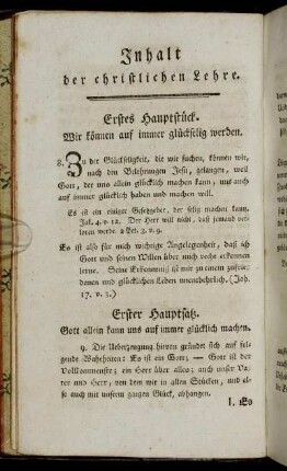 Erstes Hauptstück. Wir können auf immer glückselig werden.