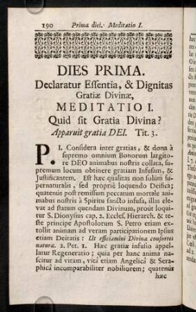 190-198, Meditatio I - II