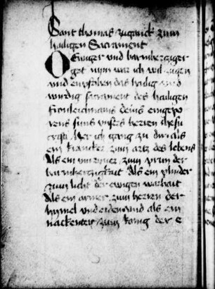 Gebet des Ambrosius vor dem Abendmahl, hier Thomas von Aquin zugeschrieben