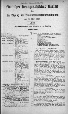 No. 9, 25. März 1915