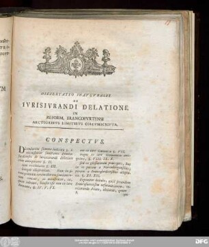 Dissertatio Inauguralis De Iurisiurandi Delatione In Reform. Francofurtensi Arctioribus Limitibus Circumscripta.