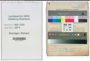 Entnazifizierung Richard Boentgen , geb. 01.12.1885 (Giesser)